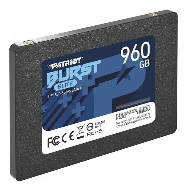 Disco Ssd Patriot 960gb Sata3 2.5 Burst Elite Sata Notebook