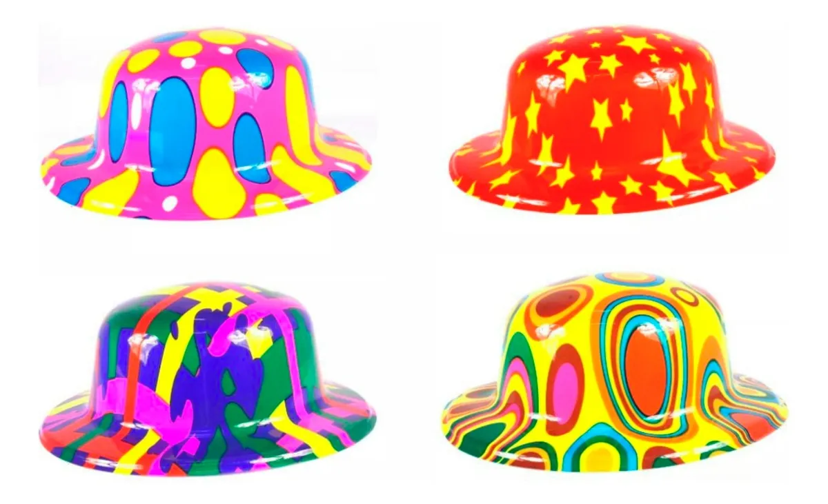 10 Chapéu Coquinho Colorido Sortido Balada Casamento Festa Sortidos - Imagem 3