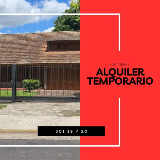 Alquiler Temporario Gonnet (501 E/ 19 Y 20)