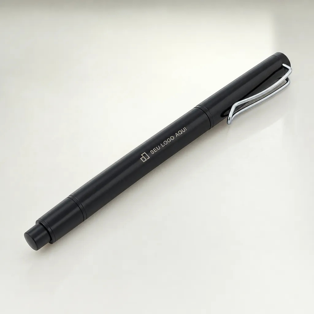 CANETA METAL C/ MARCA TEXTO