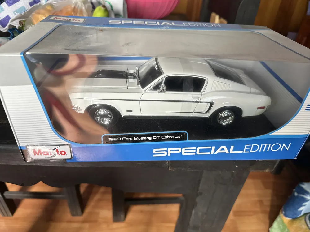 Maisto 1:18 Ford Mustang GT Cobra JET 1968 - Edizione Speciale Diecast - Nuovo In Scatola