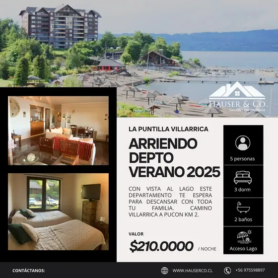 Departamento Vista Al Lago Villarrica La Puntilla 6 Personas