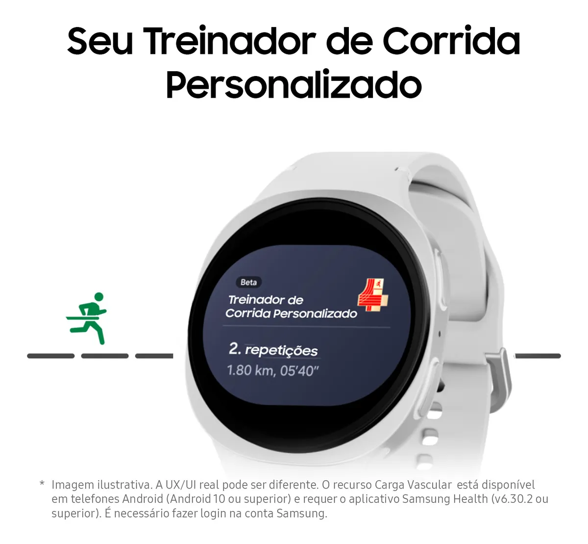 Samsung Galaxy Watch8 Smartwatch 44mm Bt, Galaxy Ai Branco Milanês Cinza-escuro Cinza-escuro - Imagem 4