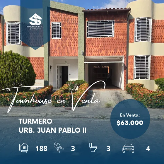 Se Vende Hermoso Townhouse - San Pablo - Turmero 