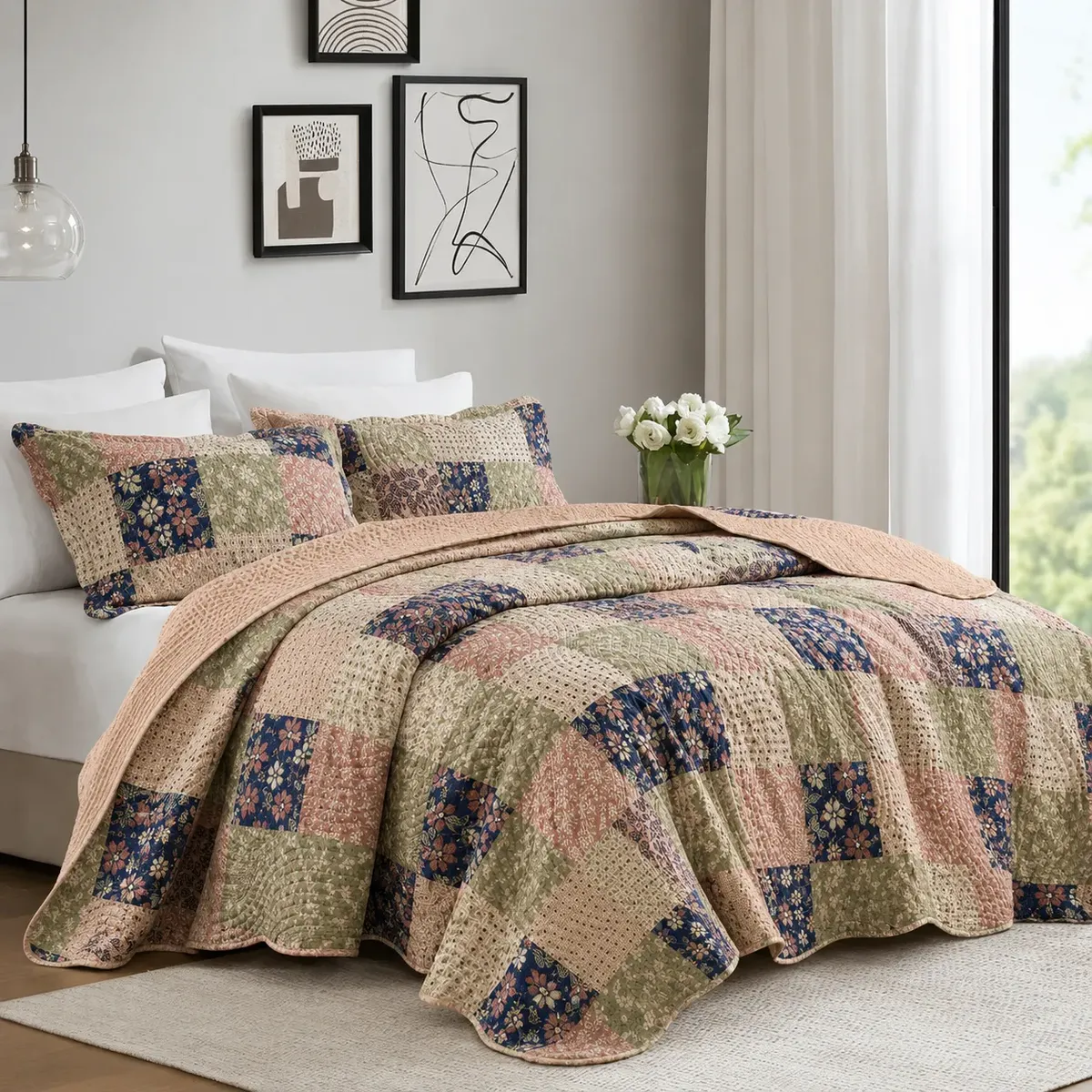 Jogo De Cama King Cobre Leito Super Luxo Colcha Dupla Face