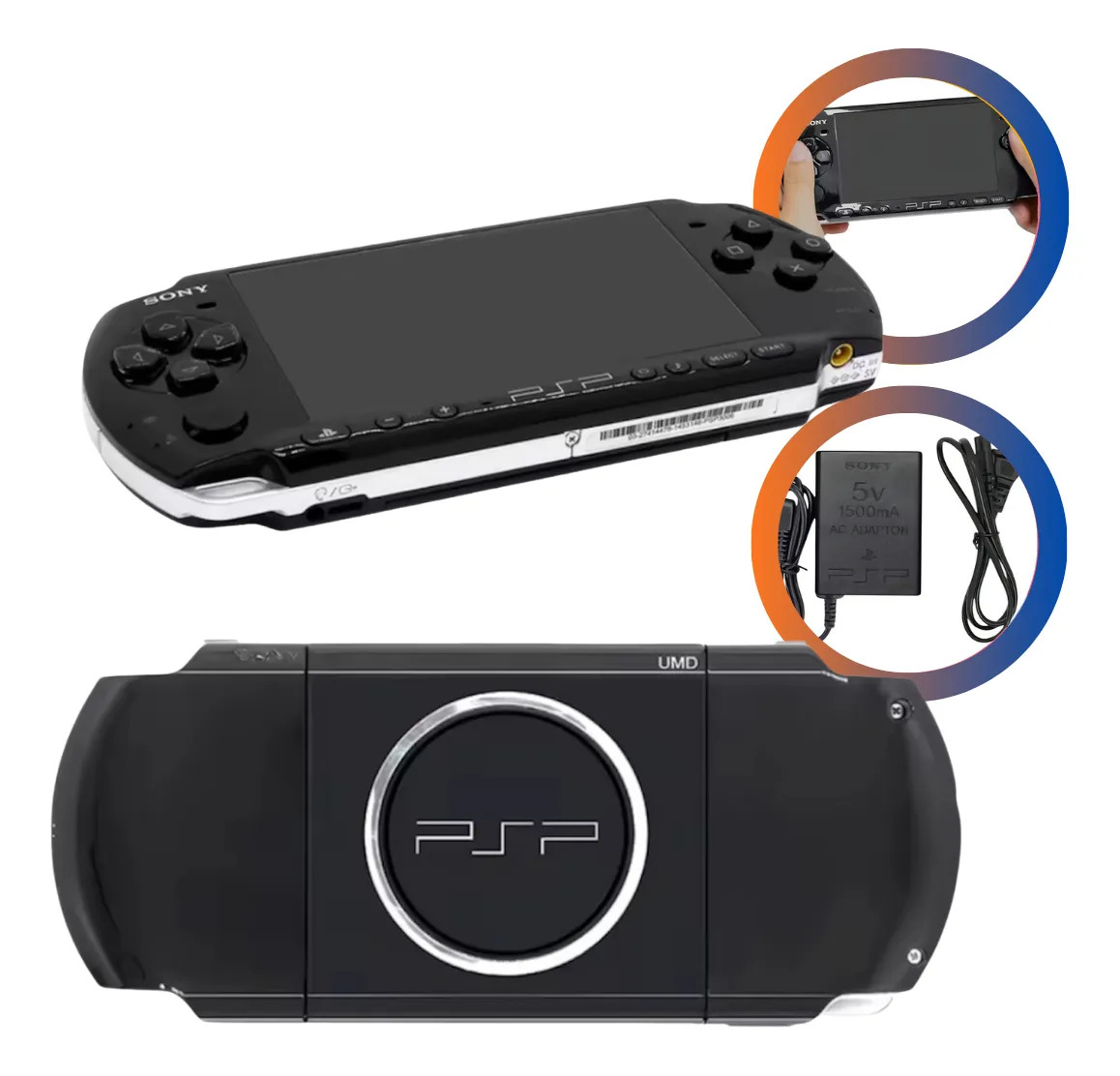 PlayStation PSP Slim seminovo com 6 meses de garantia (recondicionado)