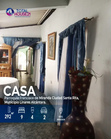 Casa En Venta Parroquia Francisco De Miranda. Ciudad Santa Rita. Municipio Linares Alcántara. Estado Aragua.
