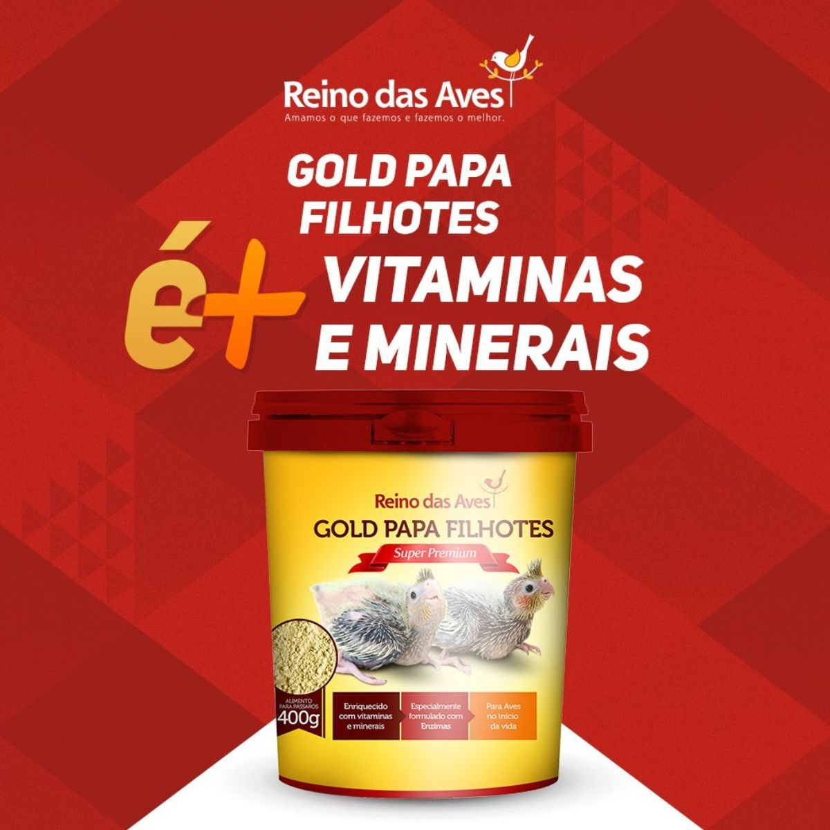 Ração Gold Papa Filhotes 400g Reino Das Aves