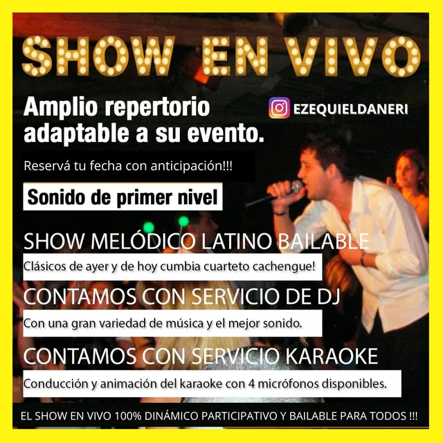 Show En Vivo Cantante Animación Dj Karaoke Fiestas Y Eventos