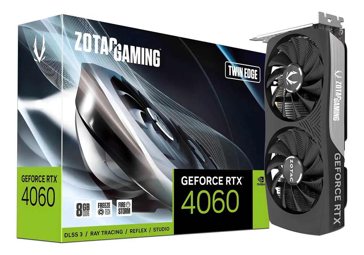 T. Vídeo Zotac Nvidia Geforce Rtx 4060 8gb Gddr6 Twin Edge