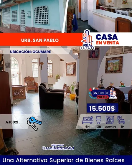 Casa En Venta Sector San Pablo - Ocumare Del Tuy.