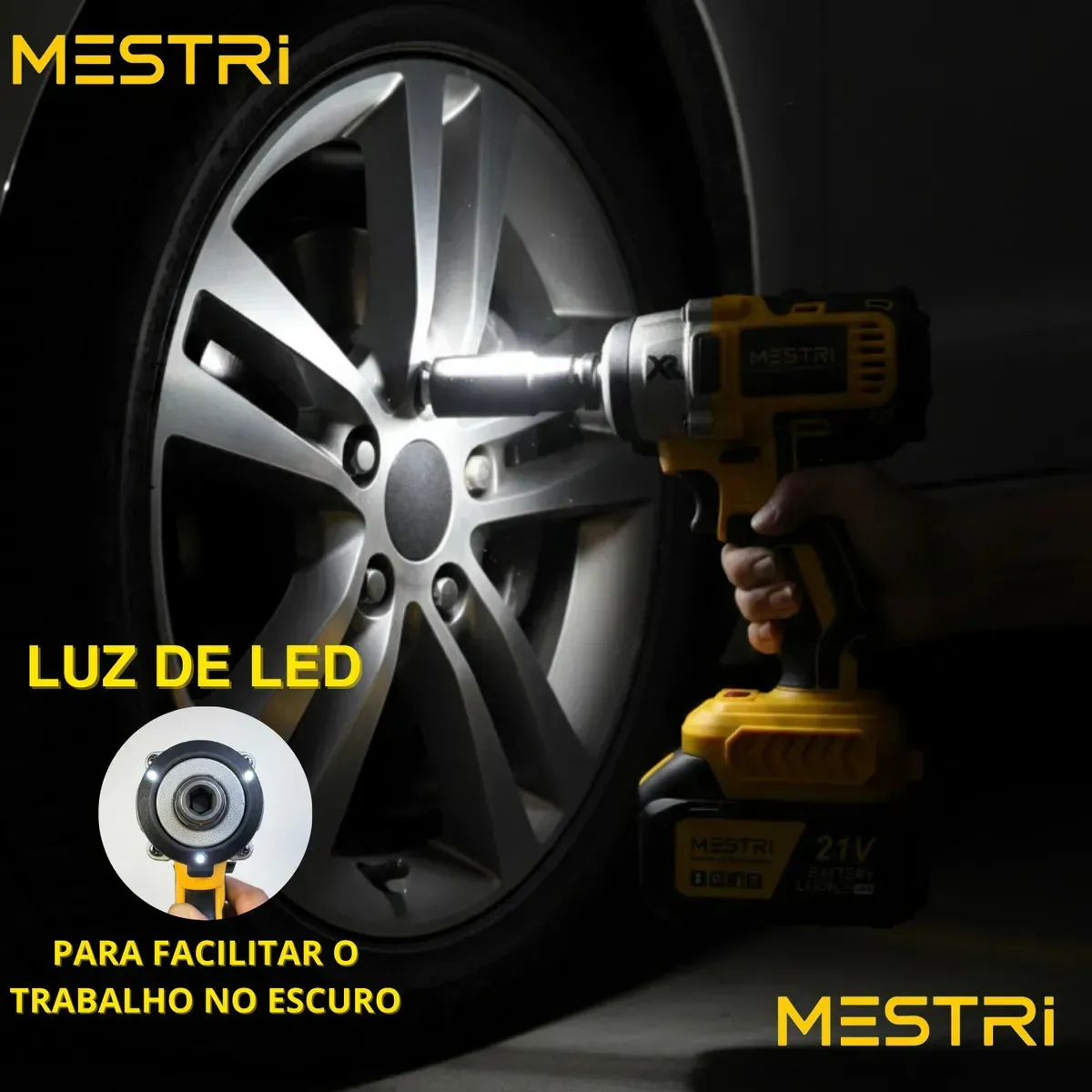 Chave de Impacto a Bateria Mestri Profissional — foto 6