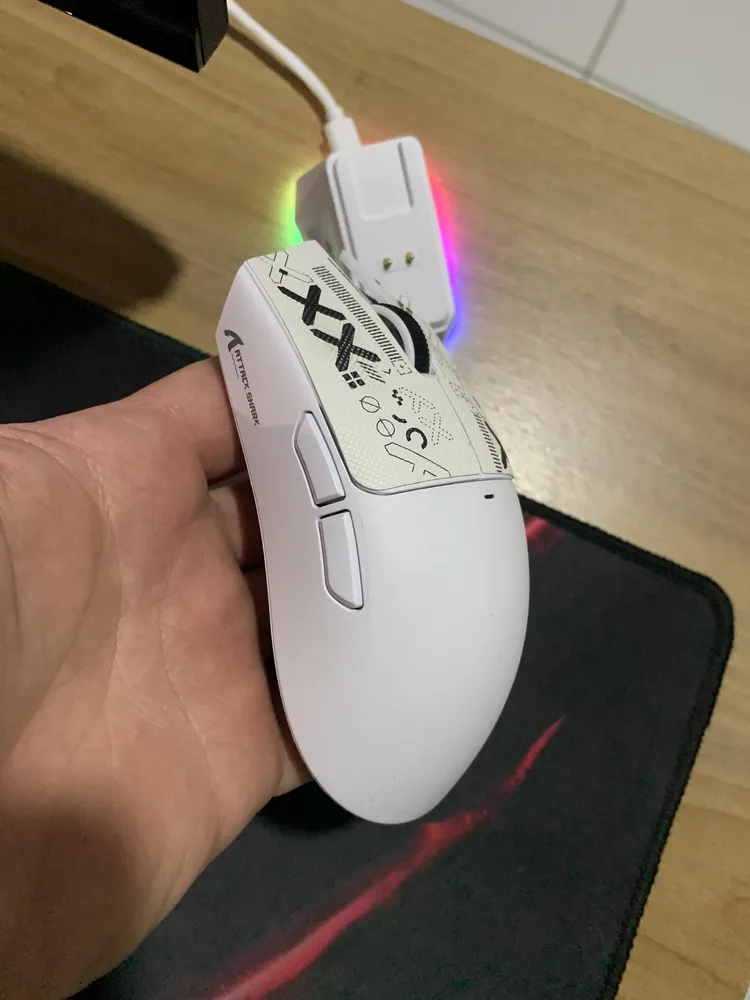 Mouse Gamer Attack Shark X11 Branco 22000 Dpi Usb Bluetooth Branco - Imagem 4