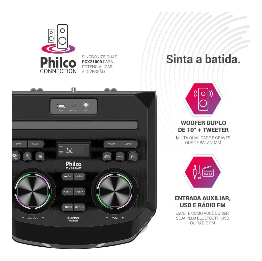 Caixa de Som Philco Extreme 2100W Exbass PCX21000 - Imagem 4