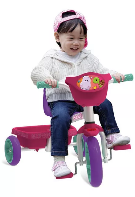 Triciclo Infantil Passeio Empurrador 2 Em 1 Importway BW003AZ Motoca Azul