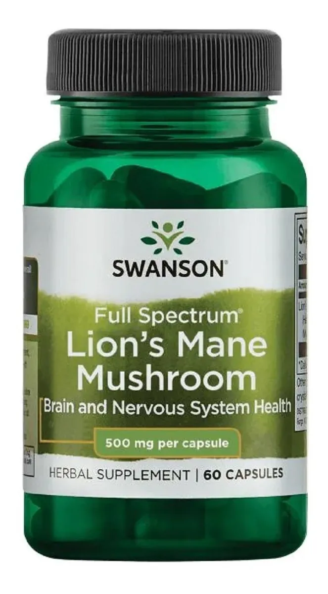 Swanson Cogumelo Juba de Leão Lion's Mane 500mg 60 Cápsulas