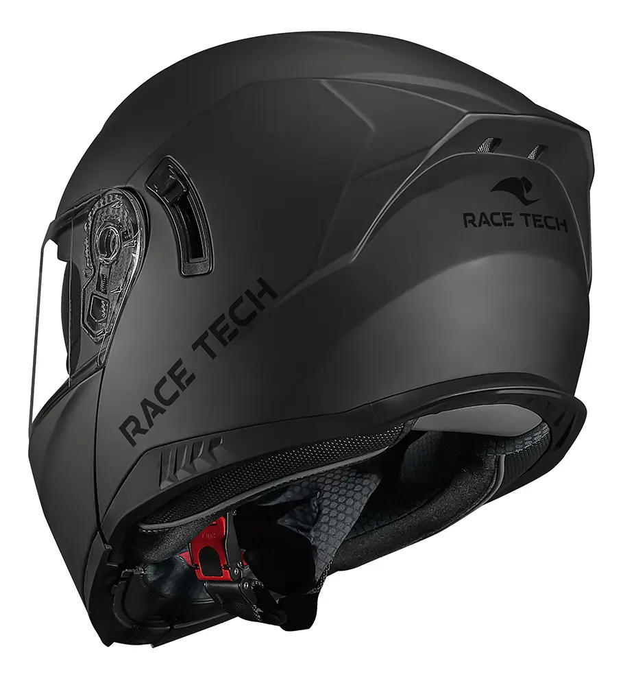 Capacete Race Tech Escamoteável Signal Monocolor Cinza Fosco Tamanho 62 — foto 7