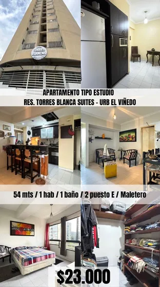 Apartamento En Venta Amoblado Res. Torres Blancas, Urb. El Viñedo. (wmar) Gerardo 