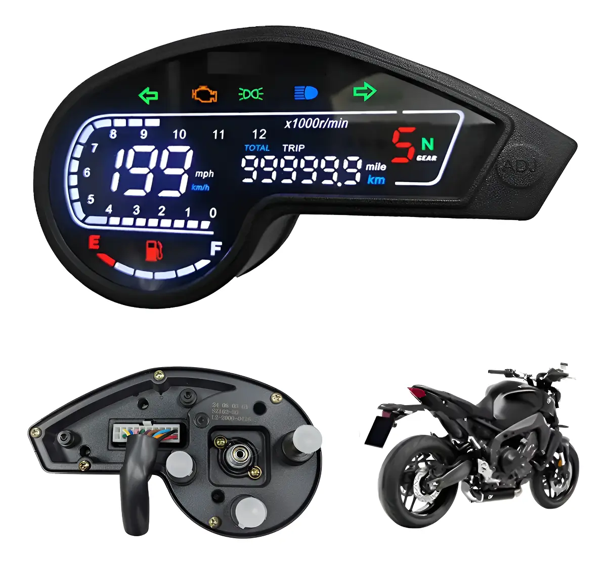 Tablero Para Moto Digital Universal Italika Dm150 Dm250