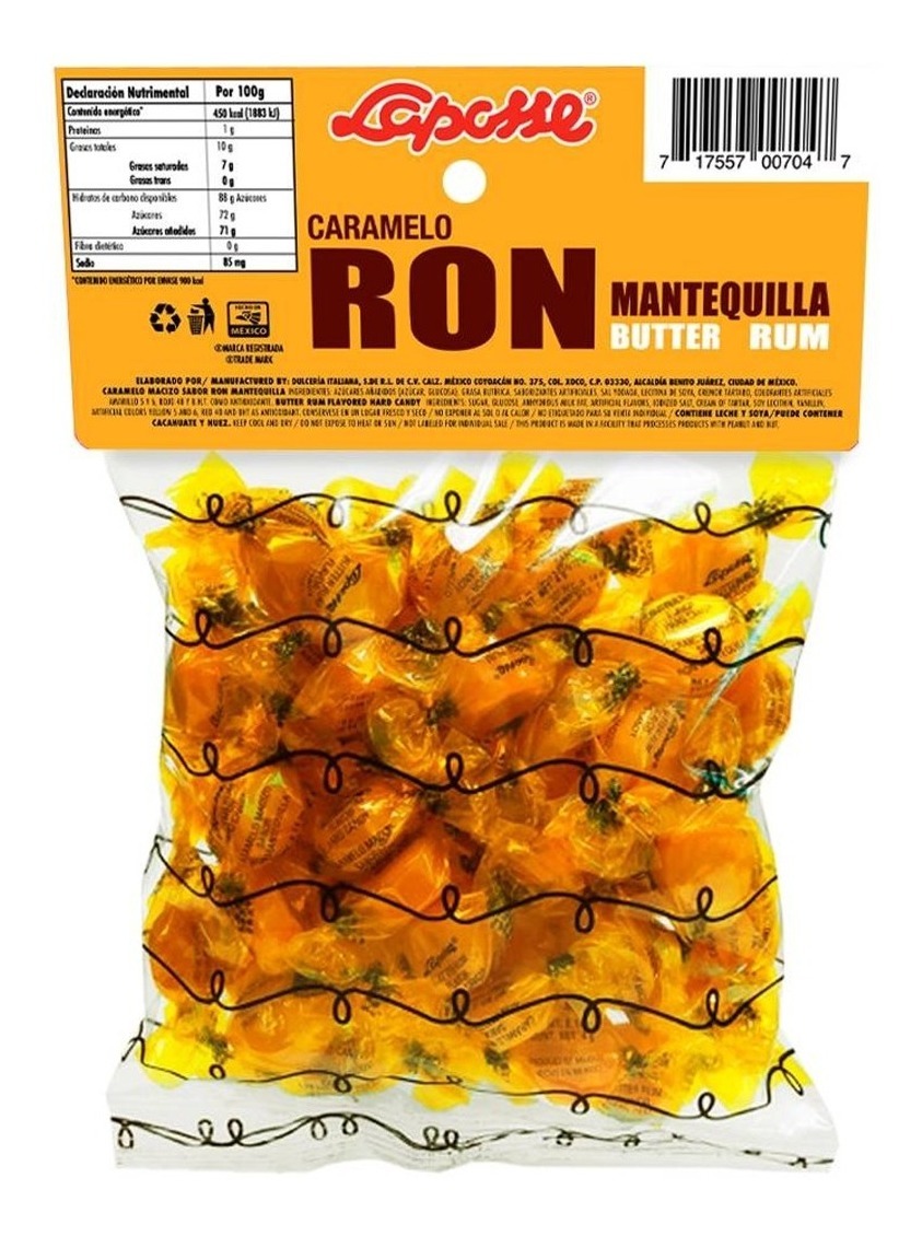 Caramelo Ron Mantequilla 200 Gramos | Mercado Libre
