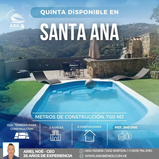 (#5011) Quinta De 700 M2 En Santa Ana - Caracas