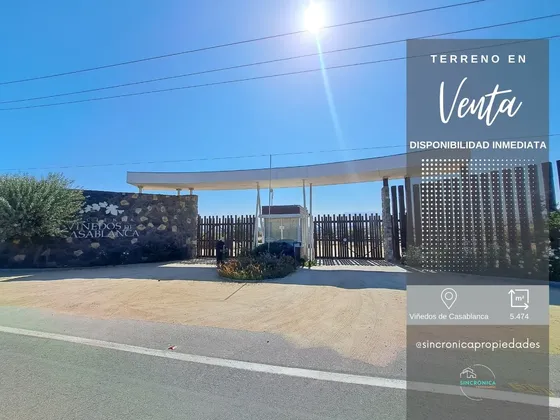 En Venta Terreno En Exclusivo Condominio De Casablanca