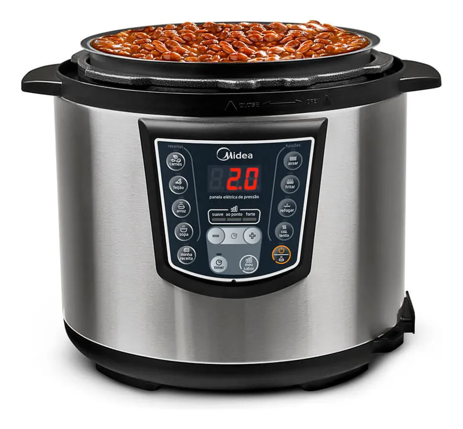 Panela de Pressão Elétrica 6 L Digital Inox Midea - Imagem 4