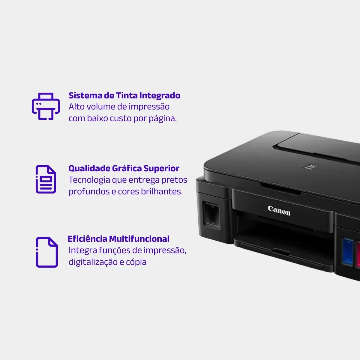 Impressora Multifuncional Canon Pixma G3110 C/ Wifi Cor Preto 127/220v