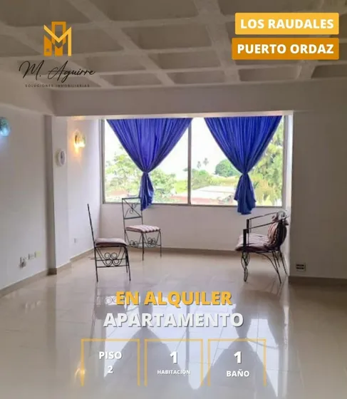 Apto Tipo Estudio En Alquiler, Los Raudales, Pto. Ordaz