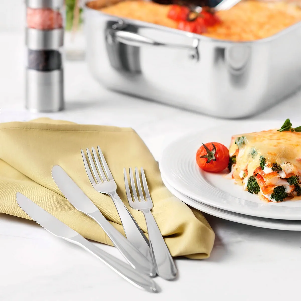 Faqueiro Laguna Em Aço Inox 16 Peças Tramontina Cor Cinza - Imagem 4