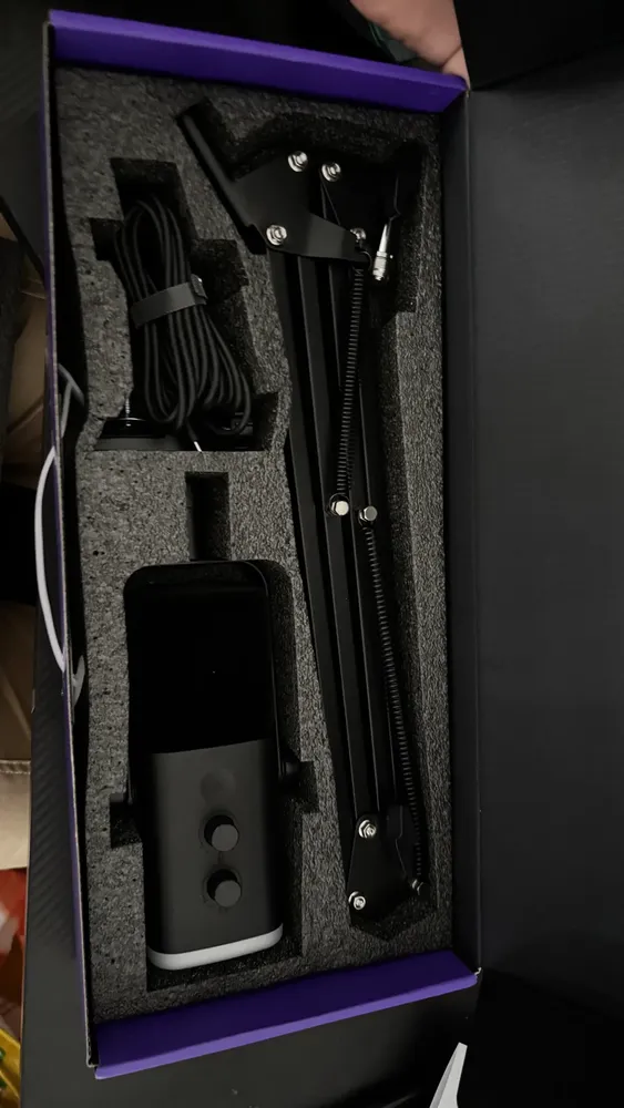 Foto del micrófono compartida por un comprador
