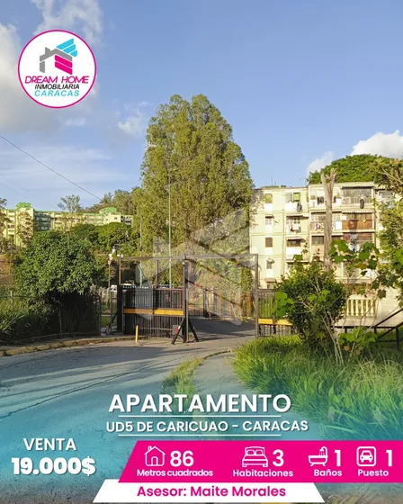 En Venta Apartamento En La Ud5 De Caricuao, La Hacienda