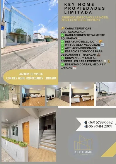 Se Arrienda Hotel Pleno Centro De Copiapo Ideal Para Empresa