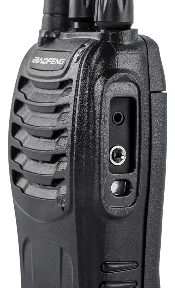 Walkie Talkie Bf-888s Negro Radio Transmisor Pack Duos Recargable Por Usb Con Linterna Led Integrada 16 Canales Uhf... 400-470 Mhz