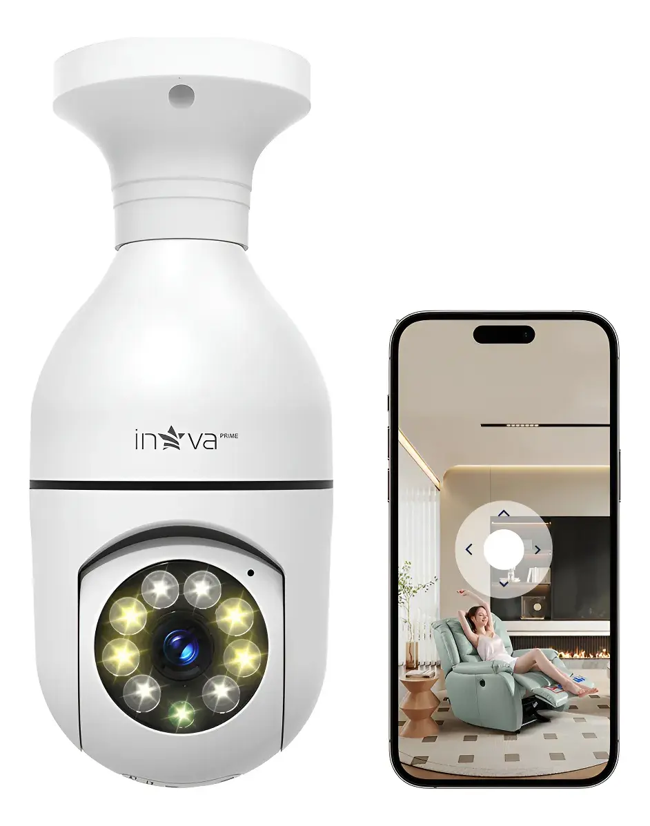 Câmera de Segurança Inova WiFi 360 Tipo Lâmpada Full HD