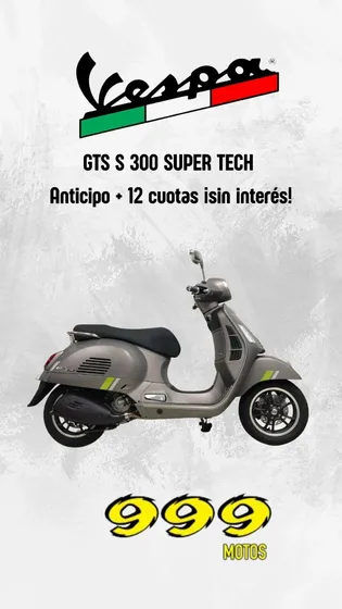 Vespa Gts S 300 0km  Super Tech 2024 Permuta Piaggio Ahora12