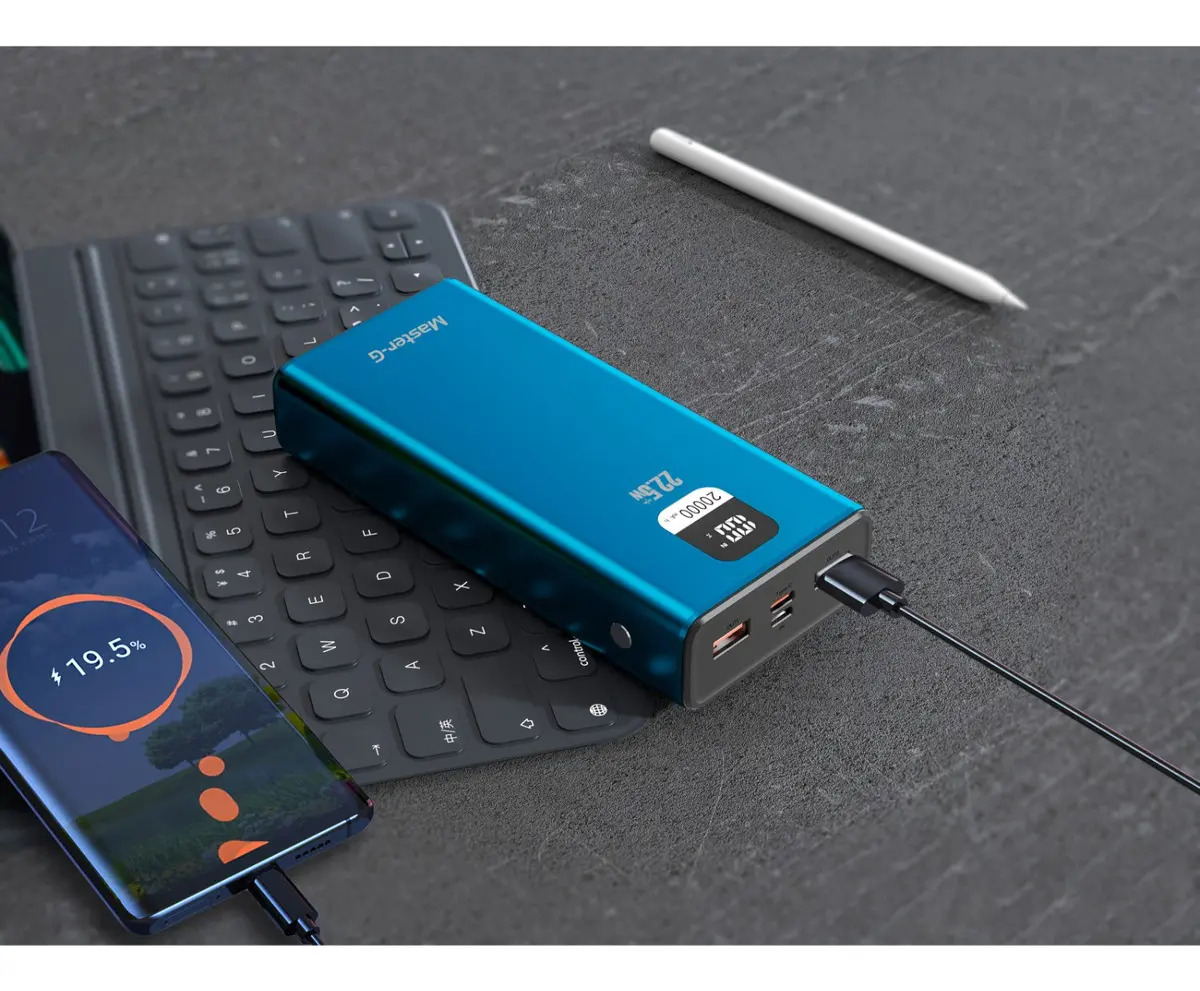 Batería Externa Power Bank 20000 Mah 22.5w Power Delivery Master-g Color Azul