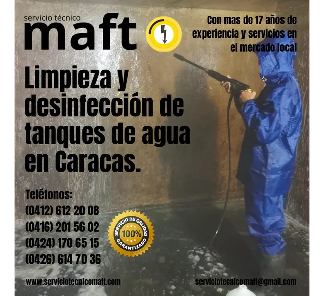 Limpieza Desinfección Lavado De Tanque De Agua En Caracas