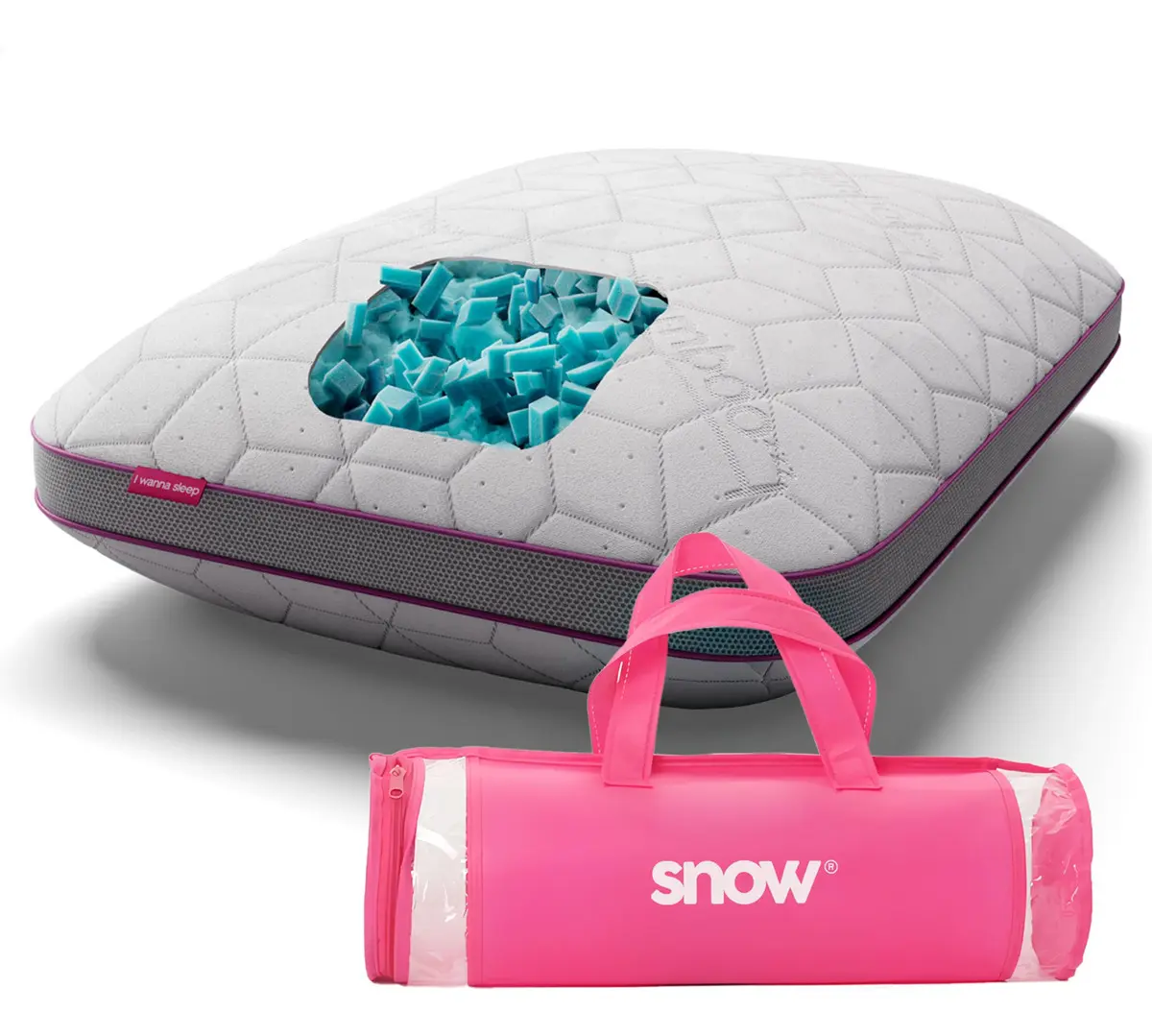 Travesseiro Ajustável - I Wanna Sleep - Snow® Cor Branco
