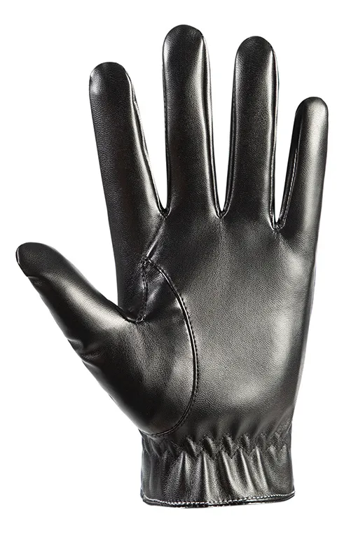 Luvas De Couro Pu Para Moto Inverno, Impermeáveis Masculinas — foto 4