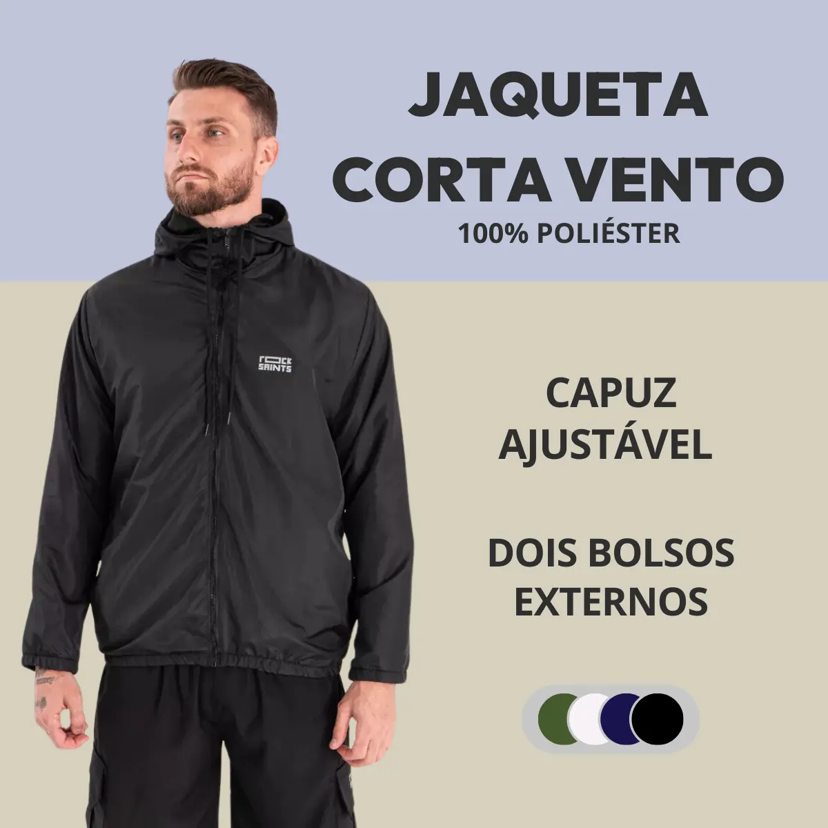Corta Vento Jaqueta Masculina Impermeável Para Treino