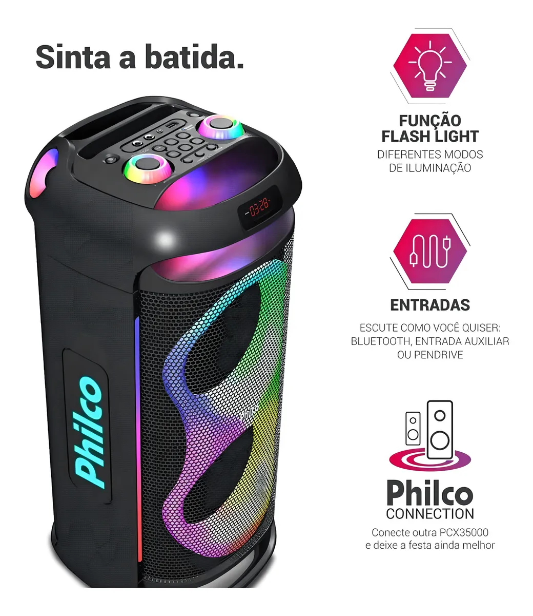 Caixa De Som Philco Bluetooth 800w Rms Pcx6702 - - Imagem 4