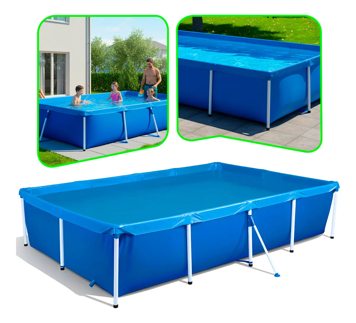Piscina Retangular 3000 Litros Estruturada Mor Cor Azul - Imagem 2