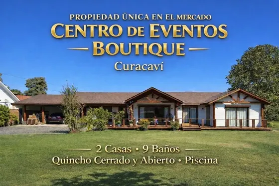 Centro De Eventos Boutique En Curacavi 4000m2 Con 2 Casas!!