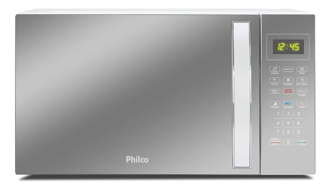 Micro-ondas 33L Philco Espelhado/Branco 1400W 127V PMO38E
