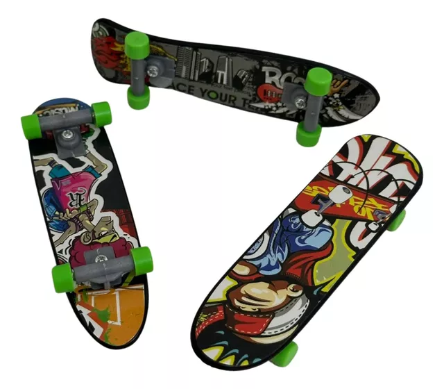 Skate De Dedo Skateboard Promoção C/lixa +pcs Para Brincar
