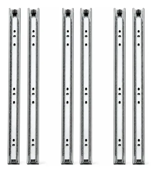Kit 3 Pares Corrediça de Gaveta Telescópica 40cm Trilho Reforçada 20kg