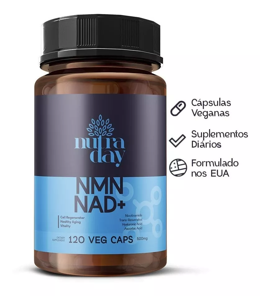 Nmn Nad+ Nutraday Nicotinamide Trans-resveratrol 120 Caps