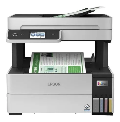 Impressora Multifuncional Epson Tanque De Tinta L6490 Bivolt Cinza 127/220v