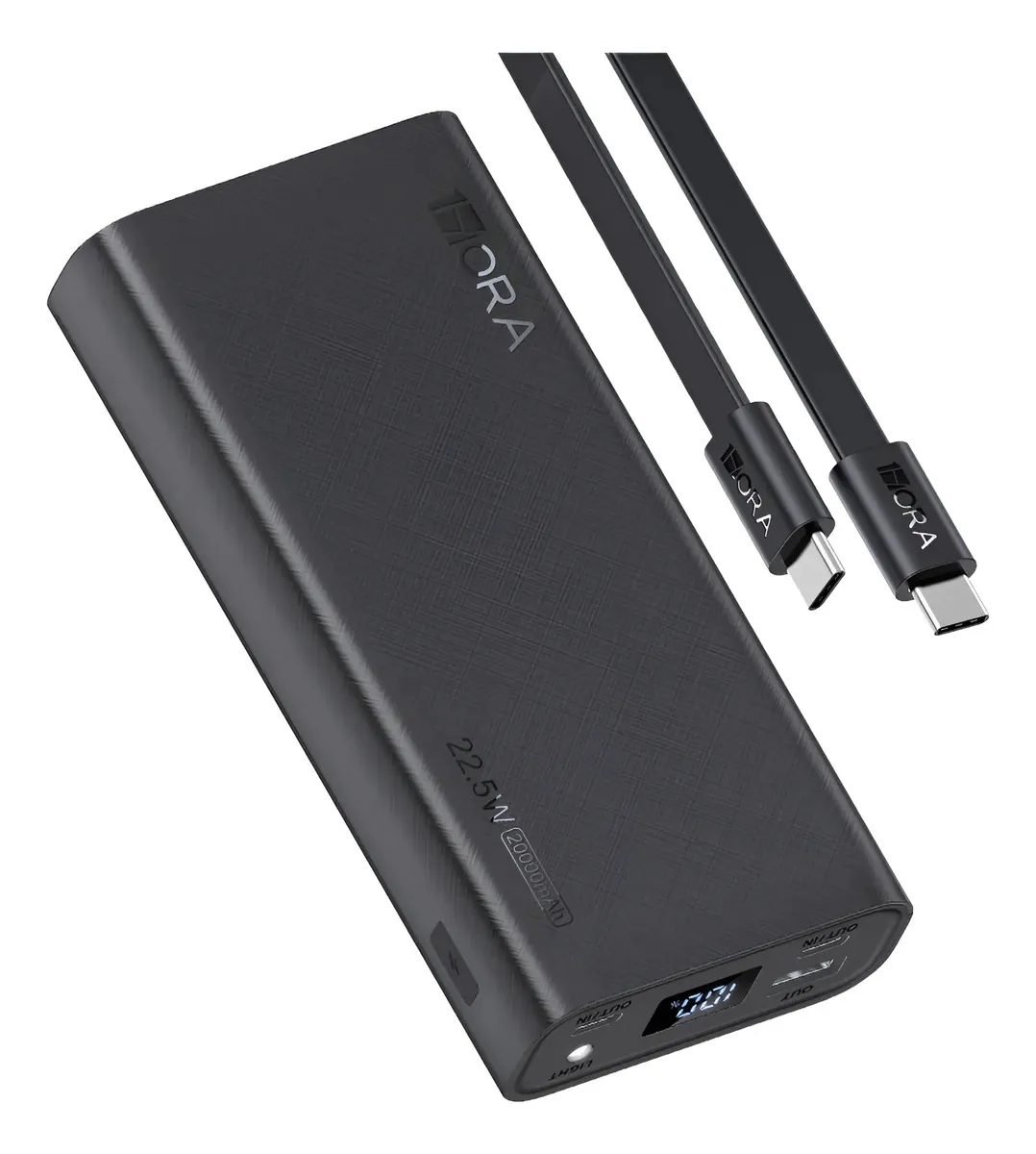 Cargador Portátil 1Hora de 20000mAh Súper Rápido 22.5W con Pantalla y Linterna LED